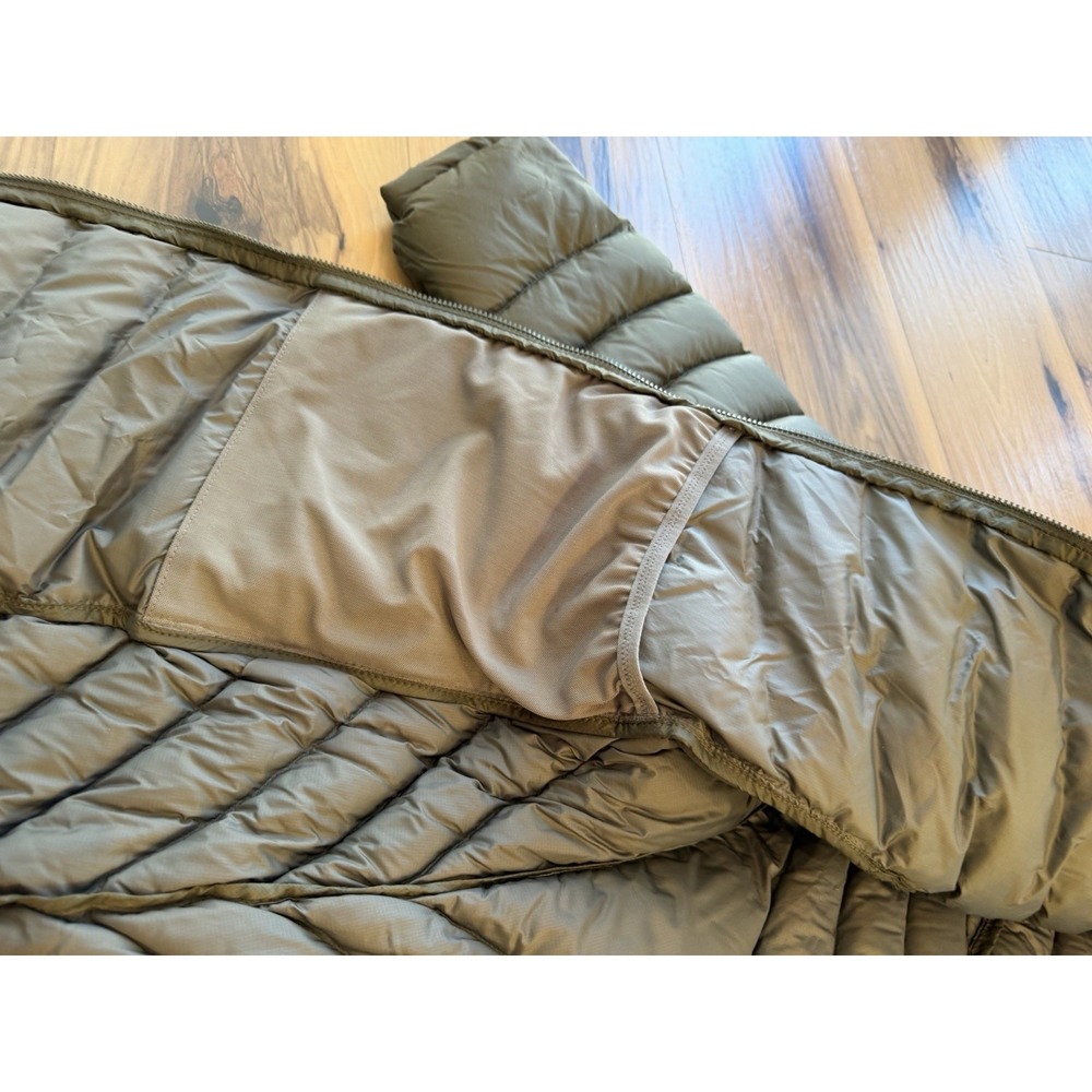 L.L.Bean 850 DownTek Hooded Puffer Coat Womens XL Long Olive Jacket - Picture 8 of 11